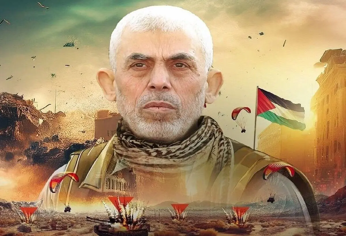 نماد شهید یحیی السنوار در راهپیمایی روز قدس