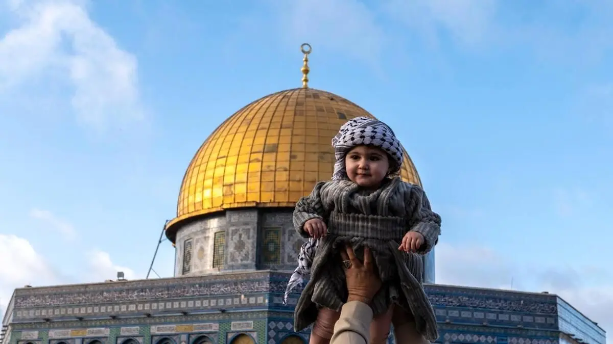 (تصاویر) نماز عید سعید فطر در مسجد الاقصی با حضور ۱۲۰ هزار فلسطینی