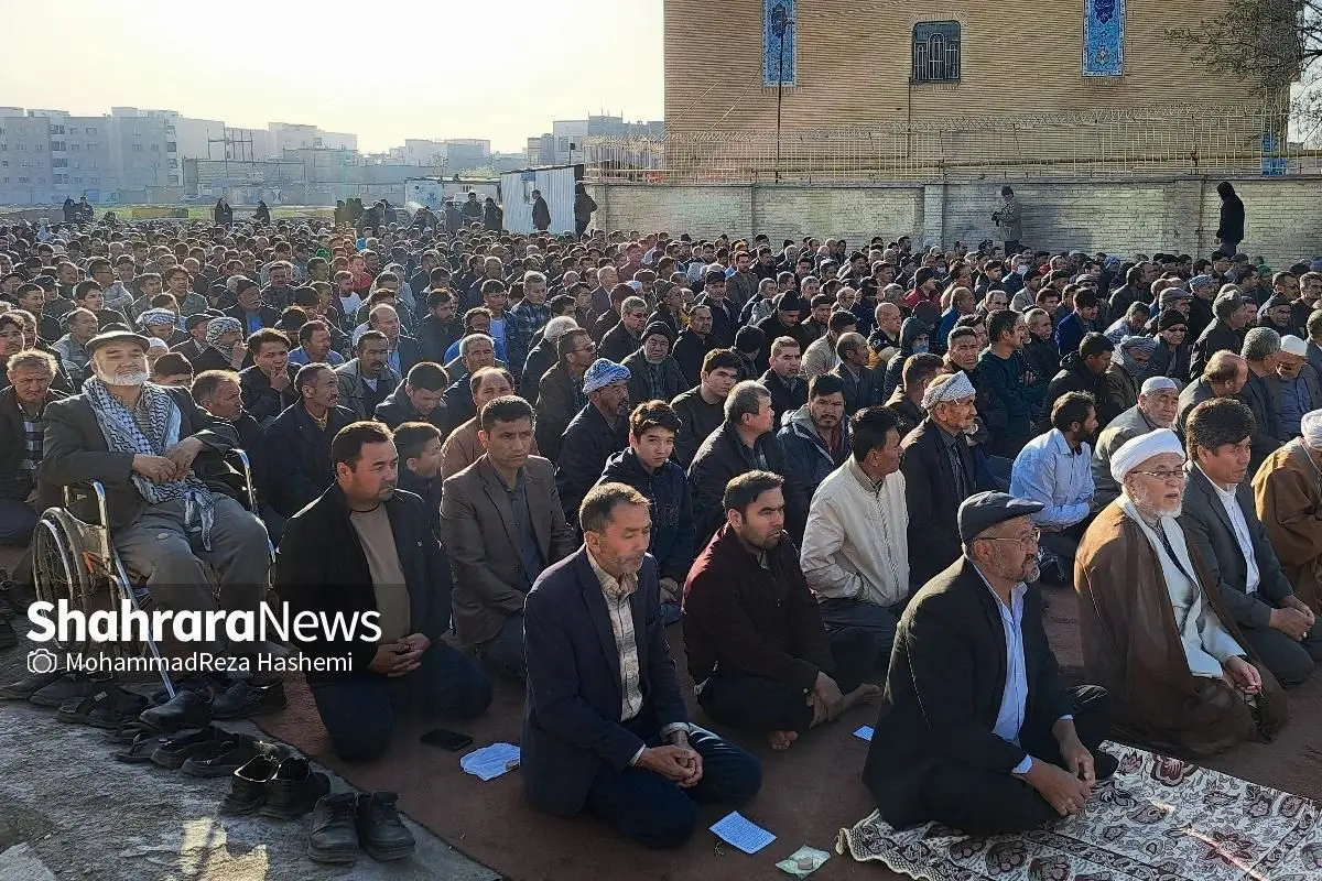 (تصاویر) نماز عید فطر مهاجران افغانستانی در محله گلشهر مشهد