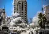 ببینید؛ فرار و وحشت فلسطینی‌ها پس از حمله اسرائیل به یک برج