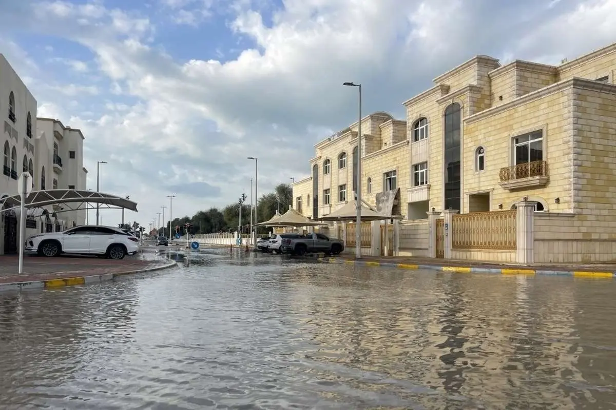 ببینید؛ بارش شدید باران و آبگرفتگی خیابانهای دبی