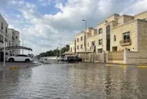 ببینید؛ بارش شدید باران و آبگرفتگی خیابان‌های دبی