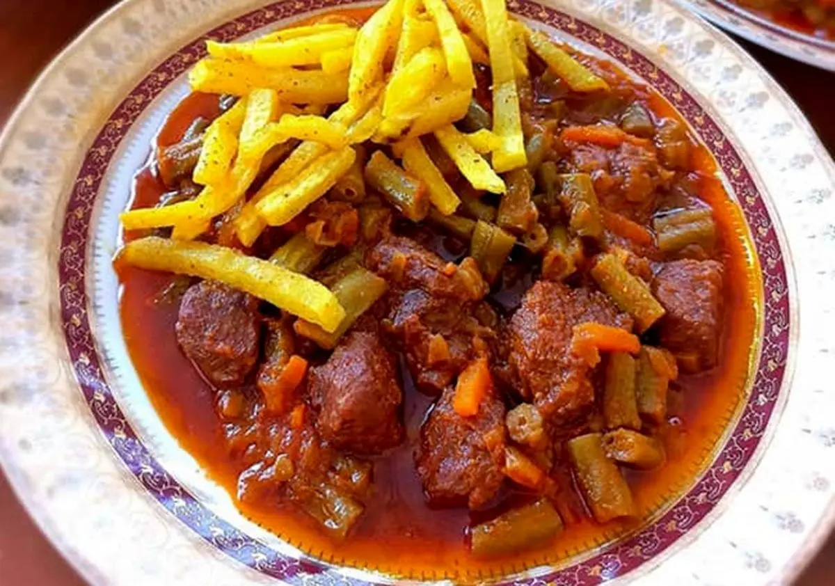 طرز تهیه خورش لوبیا سبز به روش رستورانی
