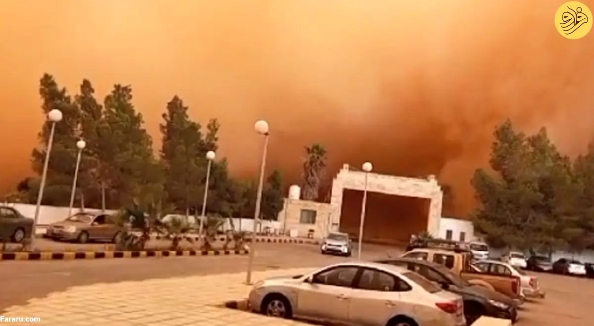 (ویدئو) طوفان گرد و غبار در اردن