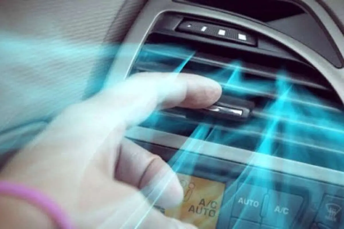 (ویدئو) خلاقیت بامزه یک راننده برای خنک شدن ماشینش