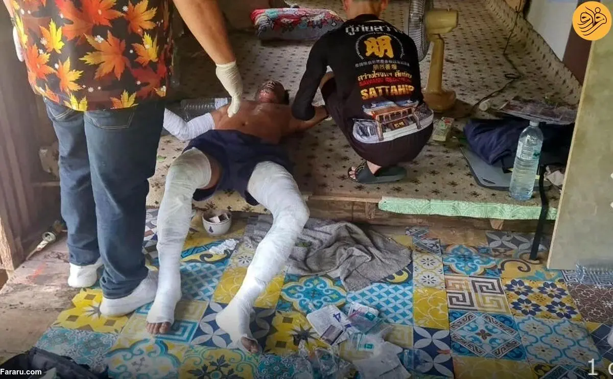 (ویدئو) آتش افروز خانه همسایه به طور تصادفی خود را به آتش کشید