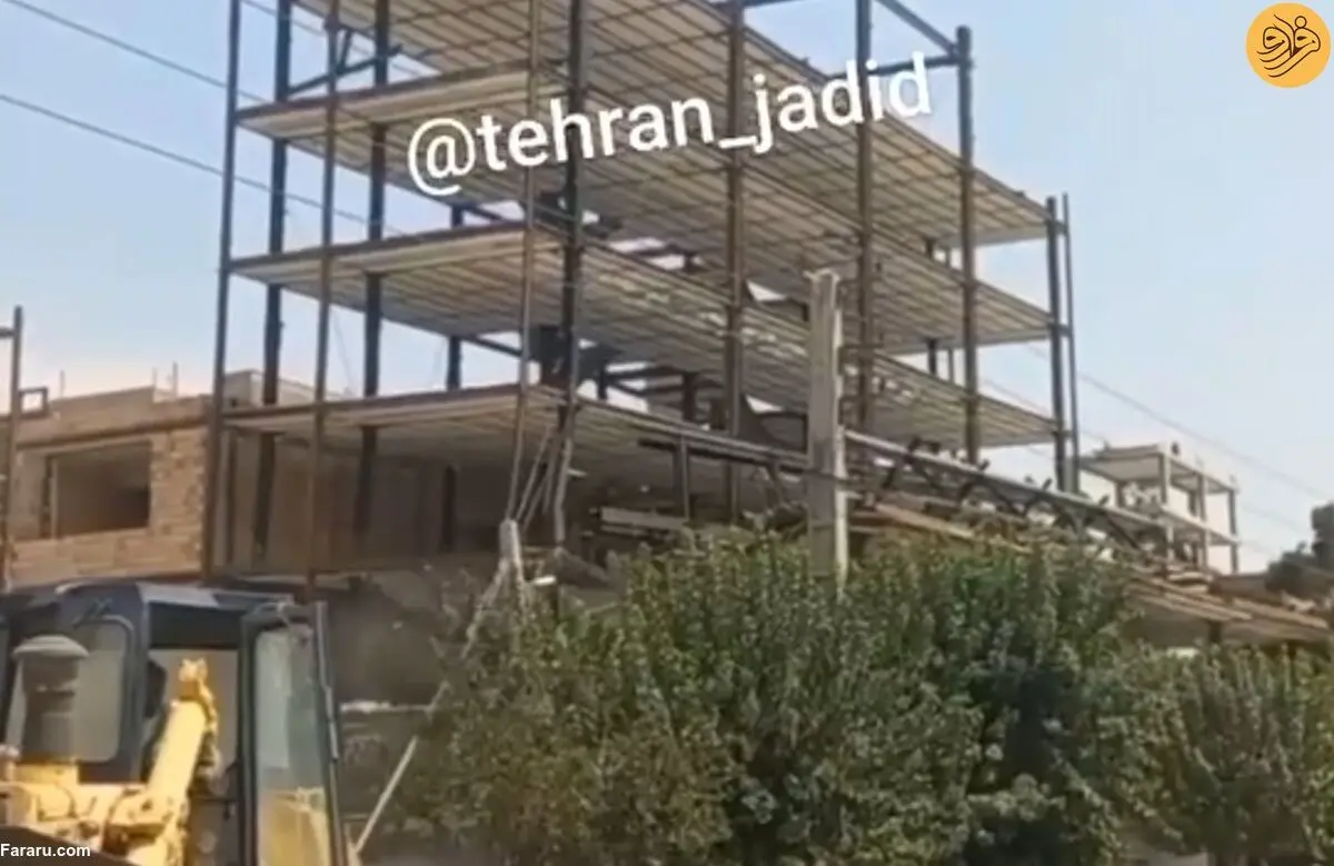(ویدئو) تخریب عجیب و خطرناک دیگری از شهرداری تهران