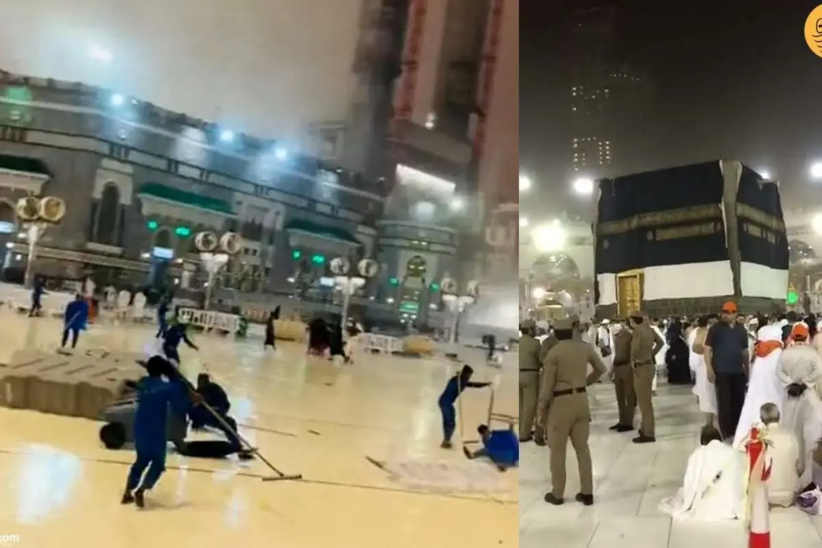 (ویدئو) طوفان شدید خادمان خانه خدا را سرنگون کرد