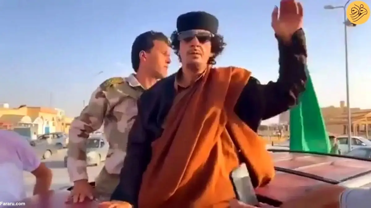 (ویدئو) «زنده باد رهبر»؛ بدل قذافی همه را غافلگیر کرد