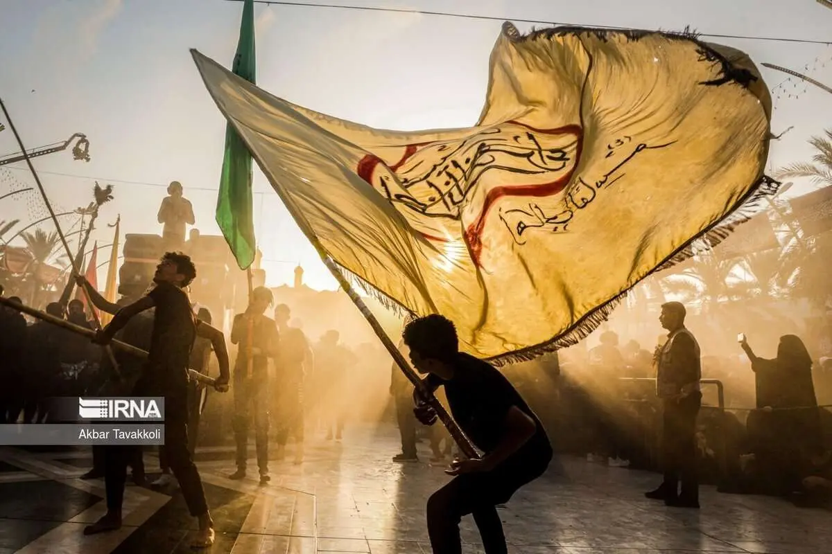 (تصاویر) عزاداری در غروب اربعین