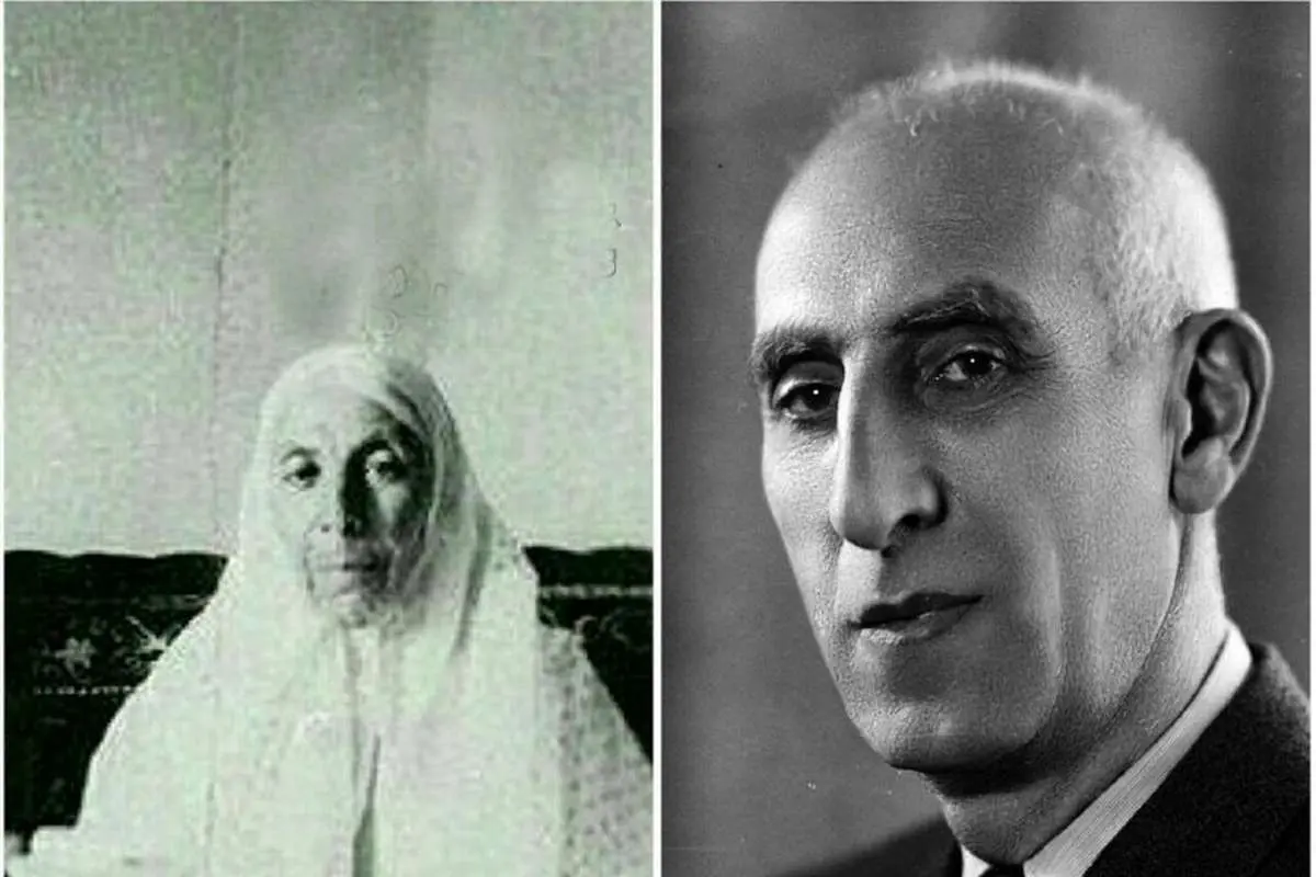 عکس زیرخاکی از ملک تاج خانم، مادر دکتر مصدق