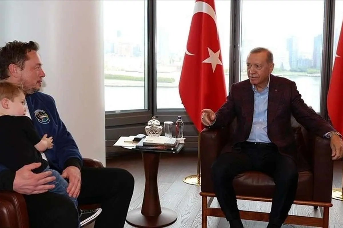 (ویدئو) ایلان ماسک با بچهاش به دیدار اردوغان رفت