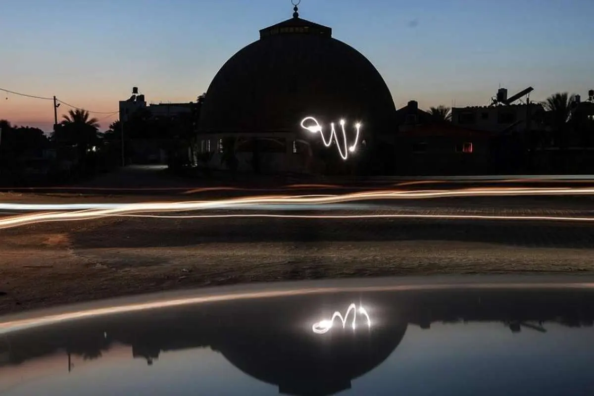 (تصاویر) مسجدی با معماری عجیب در غزه