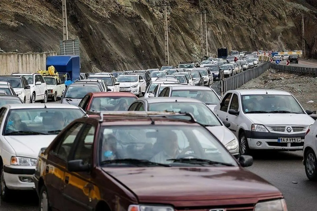 ویدئویی از ترافیک فوق سنگین در جاده چالوس