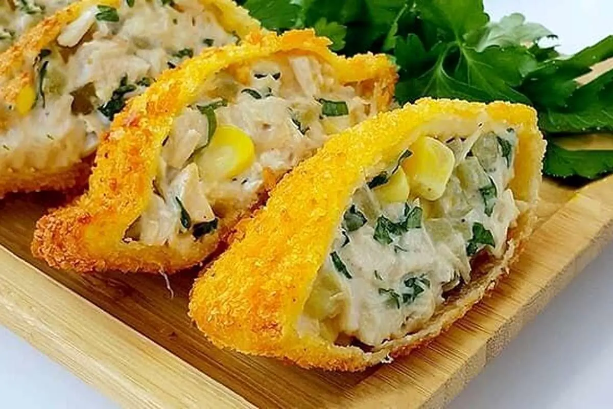 طرز تهیه جیب تاجر با مرغ و بدون خمیر