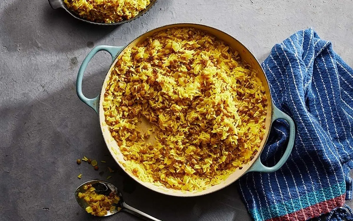 طرز تهیه عدس پلو ساده بدون گوشت فوری و خوشمزه