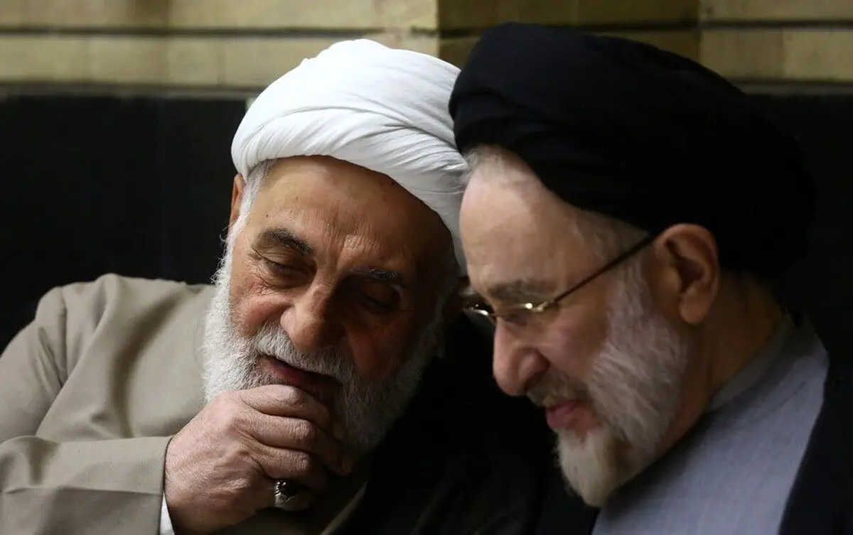 عکس خاص و جدید از گپ و گفت دو نفره خاتمی و ناطق نوری