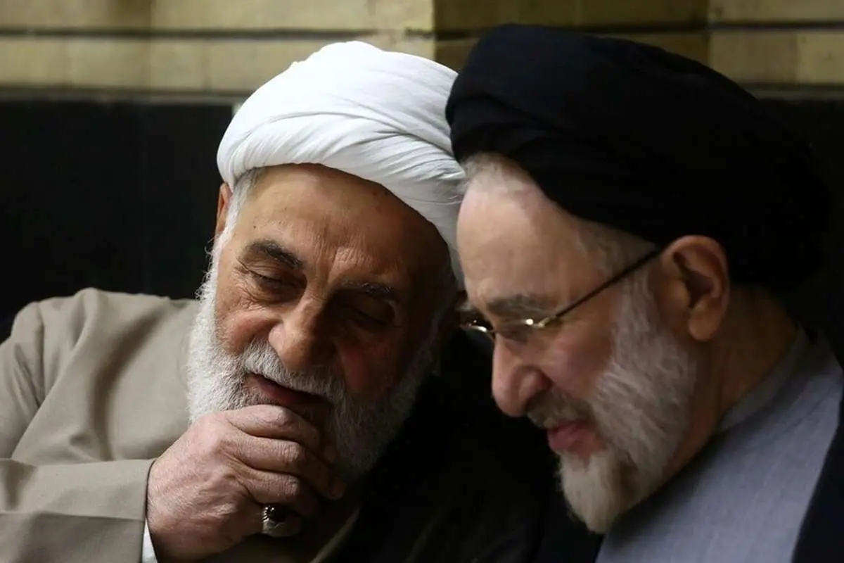 عکس خاص و جدید از گپ و گفت دو نفره خاتمی و ناطق نوری