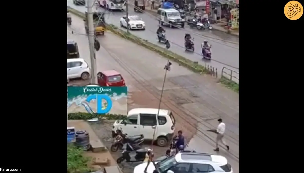 (ویدئو) ناکامی یک مرد برای نجات پرنده از روی سیم برق