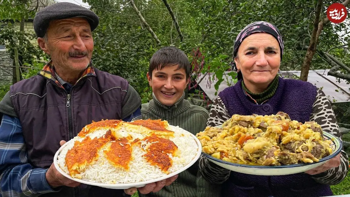 (ویدئو) پخت بی‌نظیر پلو گوشت آذربایجانی با شاه بلوط