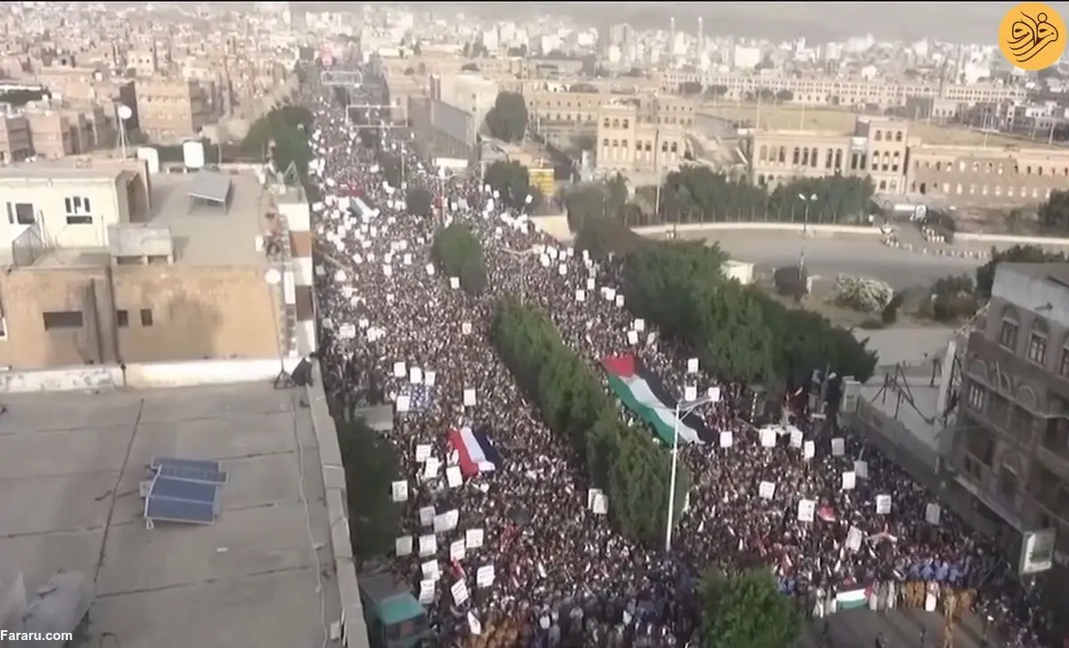 (ویدئو) تظاهرات حمایت از مقاومت فلسطین در یمن و لبنان