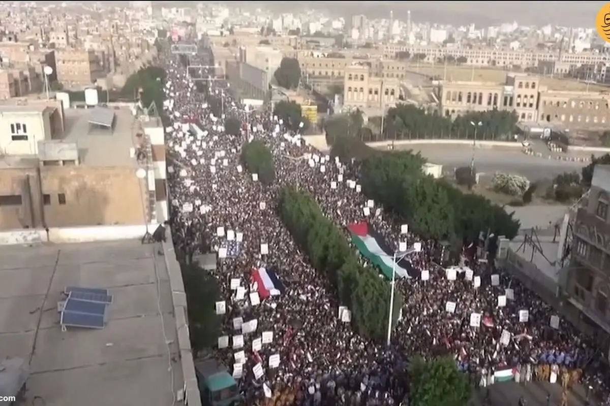 (ویدئو) تظاهرات حمایت از مقاومت فلسطین در یمن و لبنان