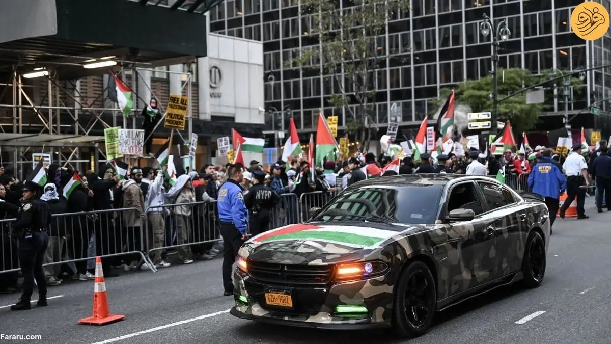 (تصاویر) حمایت گسترده از فلسطینی‌ها در قلب نیویورک