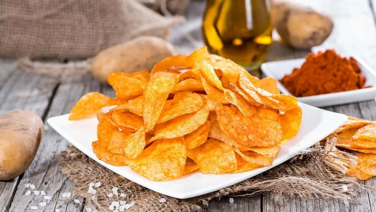 طرز تهیه چیپس خانگی سرکه‌ای ترد و خوشمزه به سبک بازاری