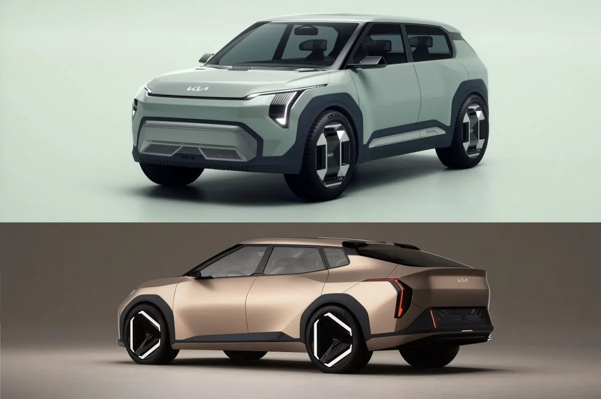 (تصاویر) رونمایی کیا از دو کانسپت EV۳ و EV۴ با طراحی زیبا و پیشرانه برقی