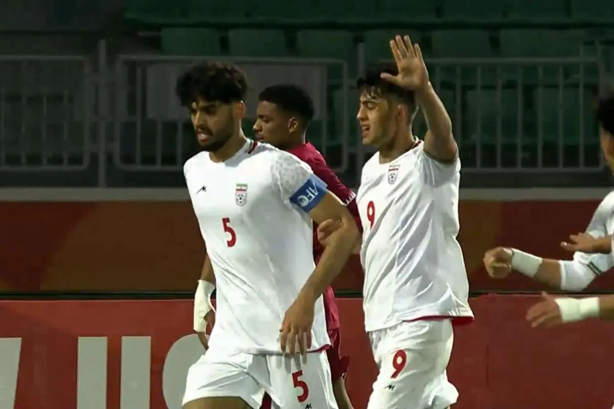 (ویدیو) گل اول ایران به قطر با ضربه سر کنعانی زادگان