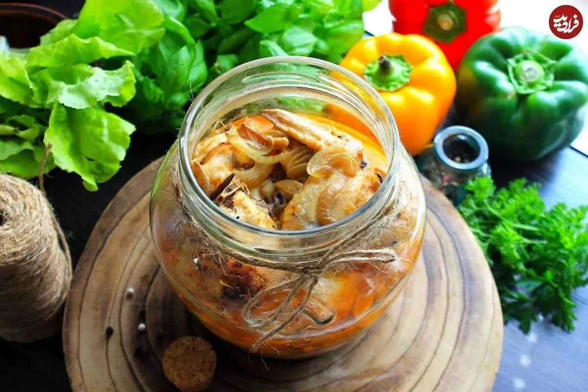 طرز تهیه خوراک مرغ در ظرف شیشه ای؛ یک غذای رژیمی و سالم