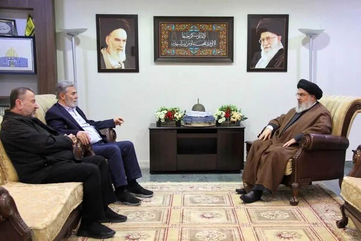 دیدار رهبران مقاومت فلسطین با سیدحسن نصرالله در بیروت