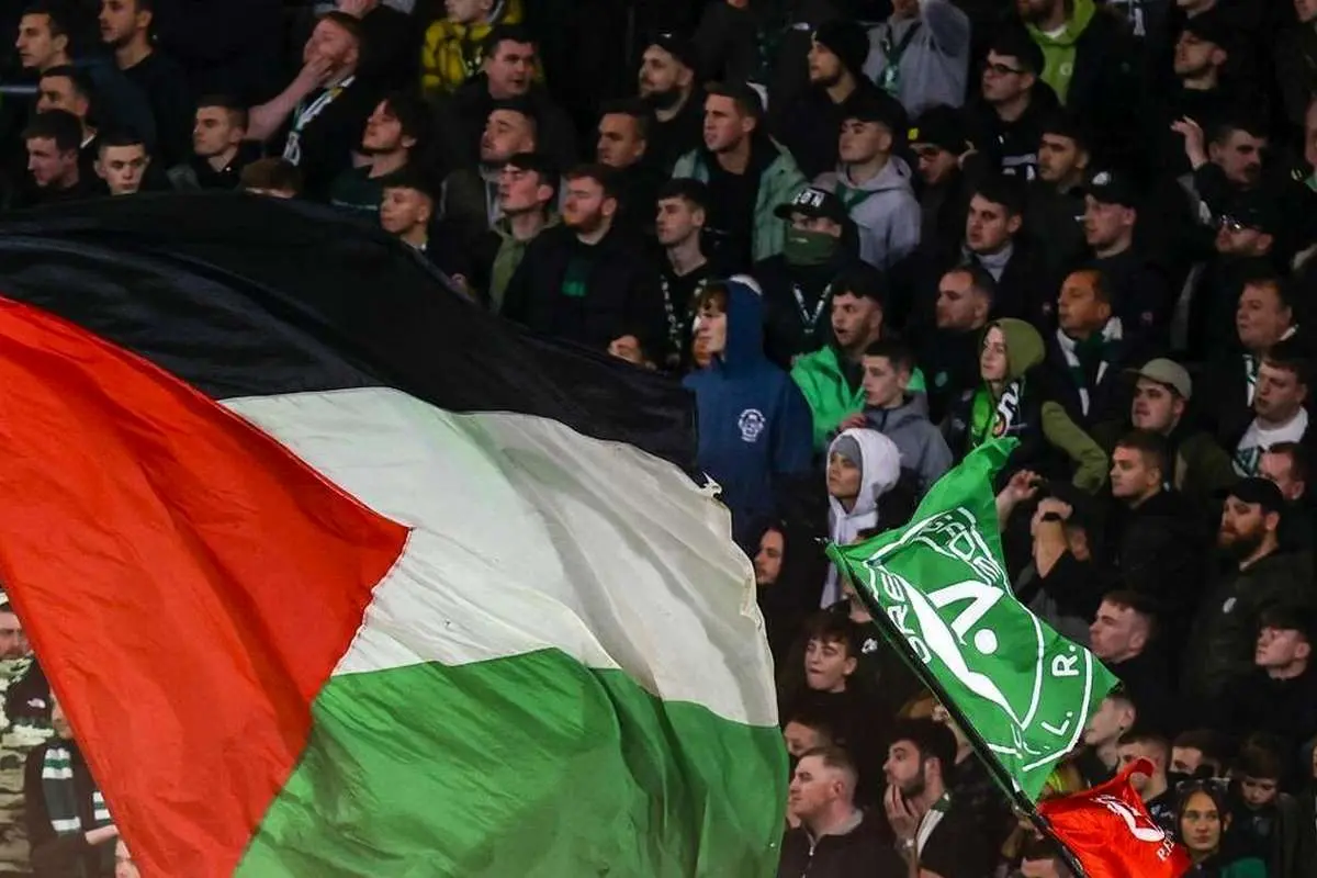 (تصاویر) سنگ تمام هواداران سلتیک برای فلسطین
