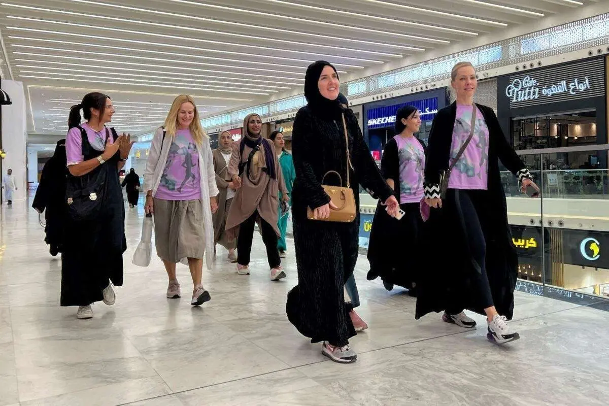 سعودی‌ها این گونه پیاده روی و ورزش را سرگرم کننده می‌سازند