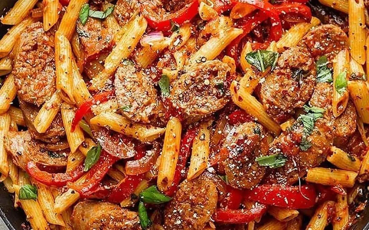 پاستا با سوسیس دودی و سس ایتالیایی؛ یک غذای بی‌نظیر