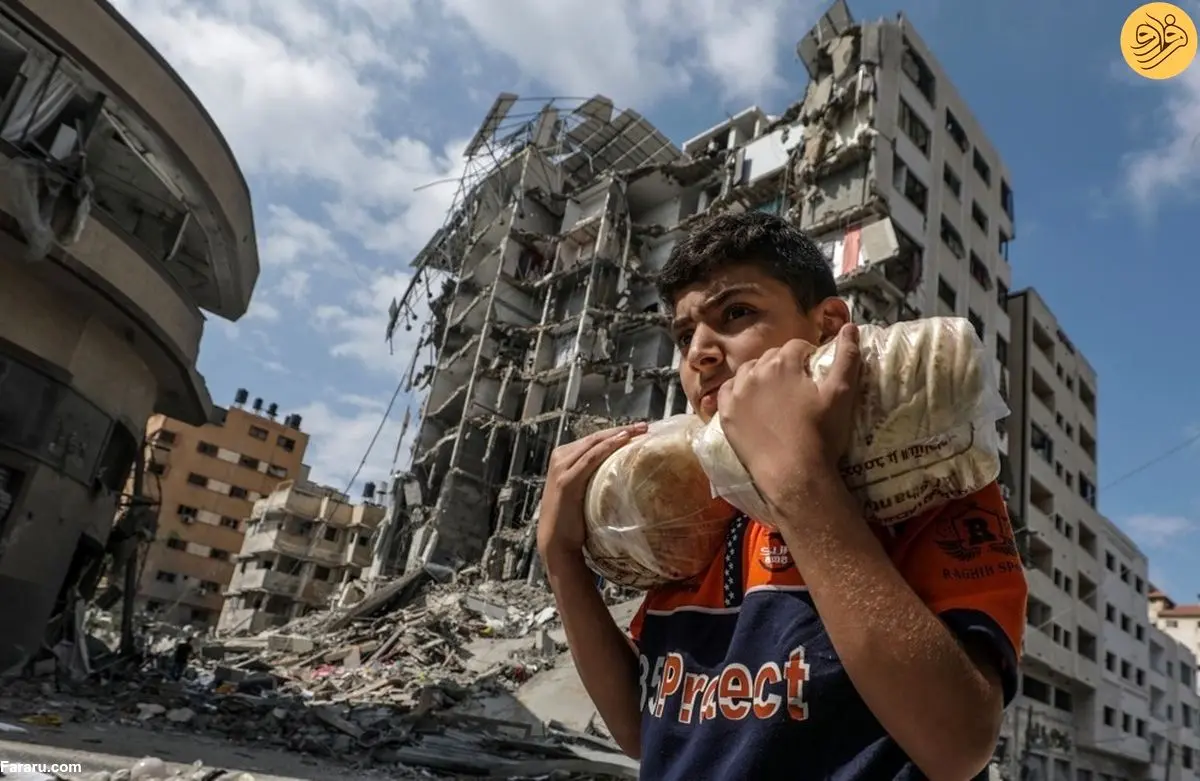 (ویدئو) صبحانه خوردن شهروندان فلسطینی زیر حملات موشکی!