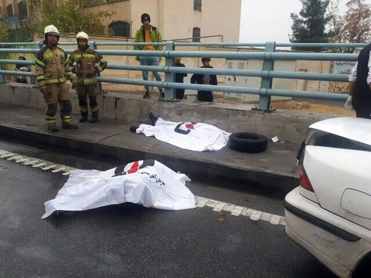 (تصاویر) تصادف مرگبار نیسان آبی با سمند