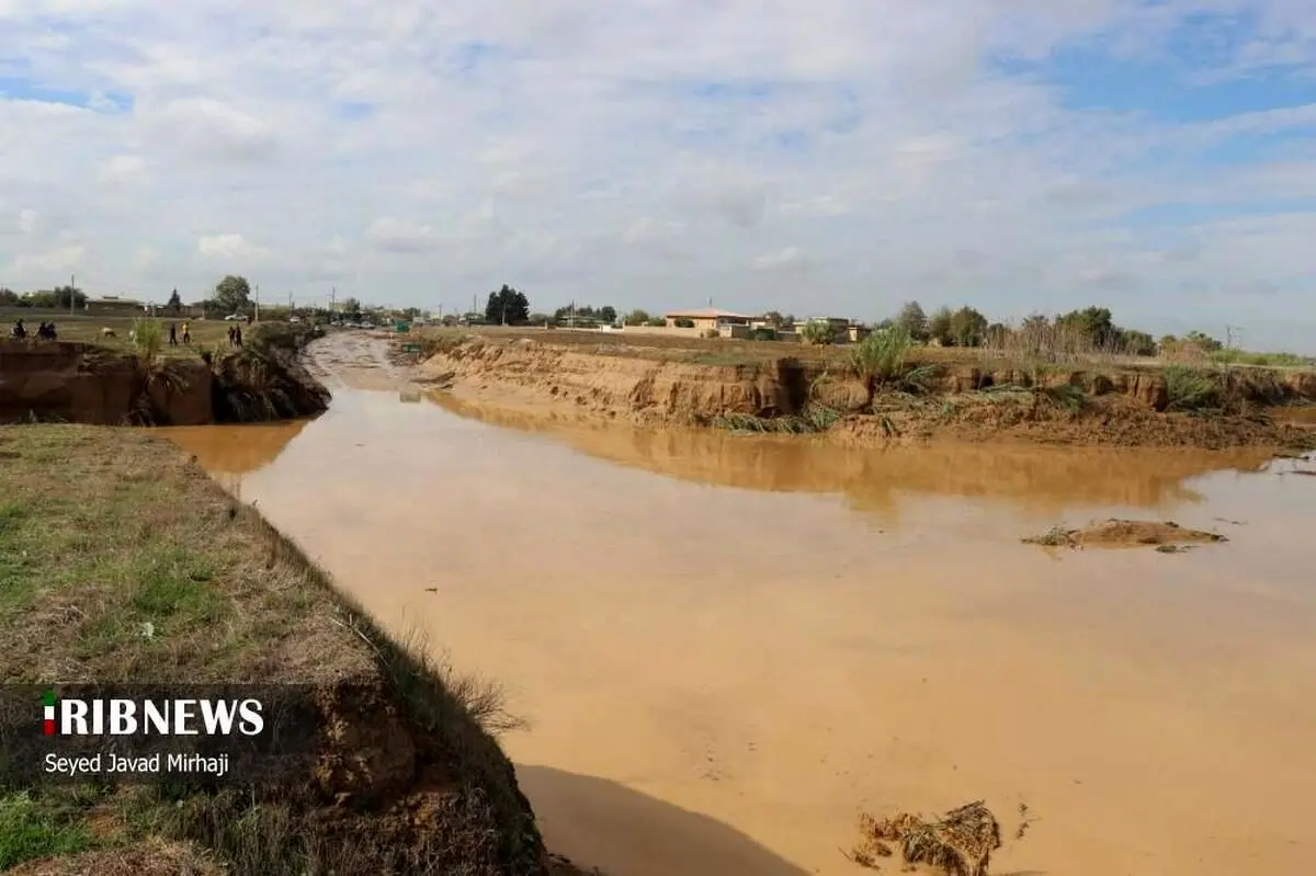 (تصاویر) مسدود شدن راه‌های استان گلستان در پی جاری شدن سیل