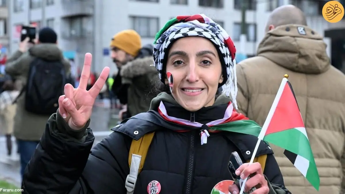 (تصاویر) راهپیمایی اروپایی برای فلسطین