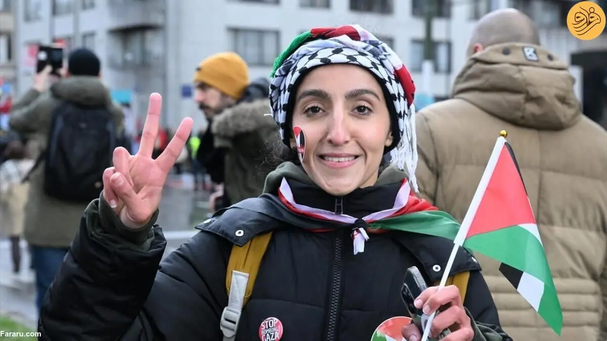 (تصاویر) راهپیمایی اروپایی برای فلسطین
