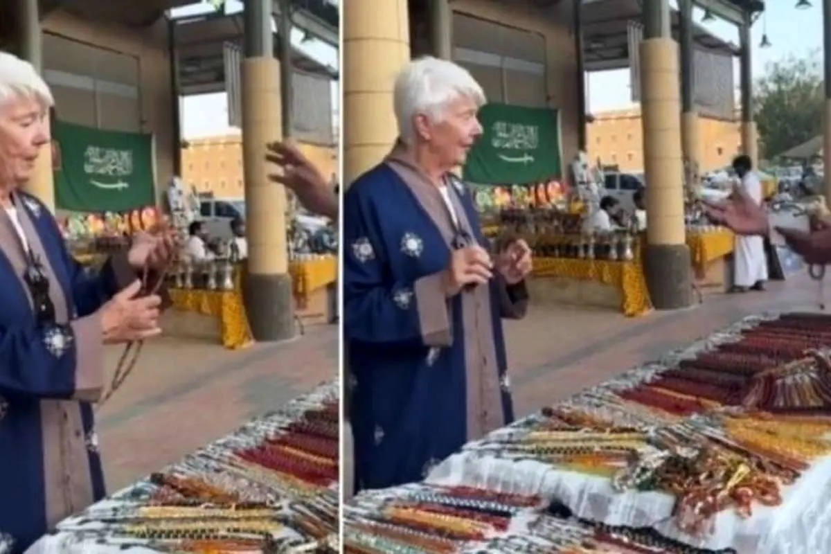 (ویدئو) پیرزن کانادایی تسبیح هدیه گرفت و گریه کرد