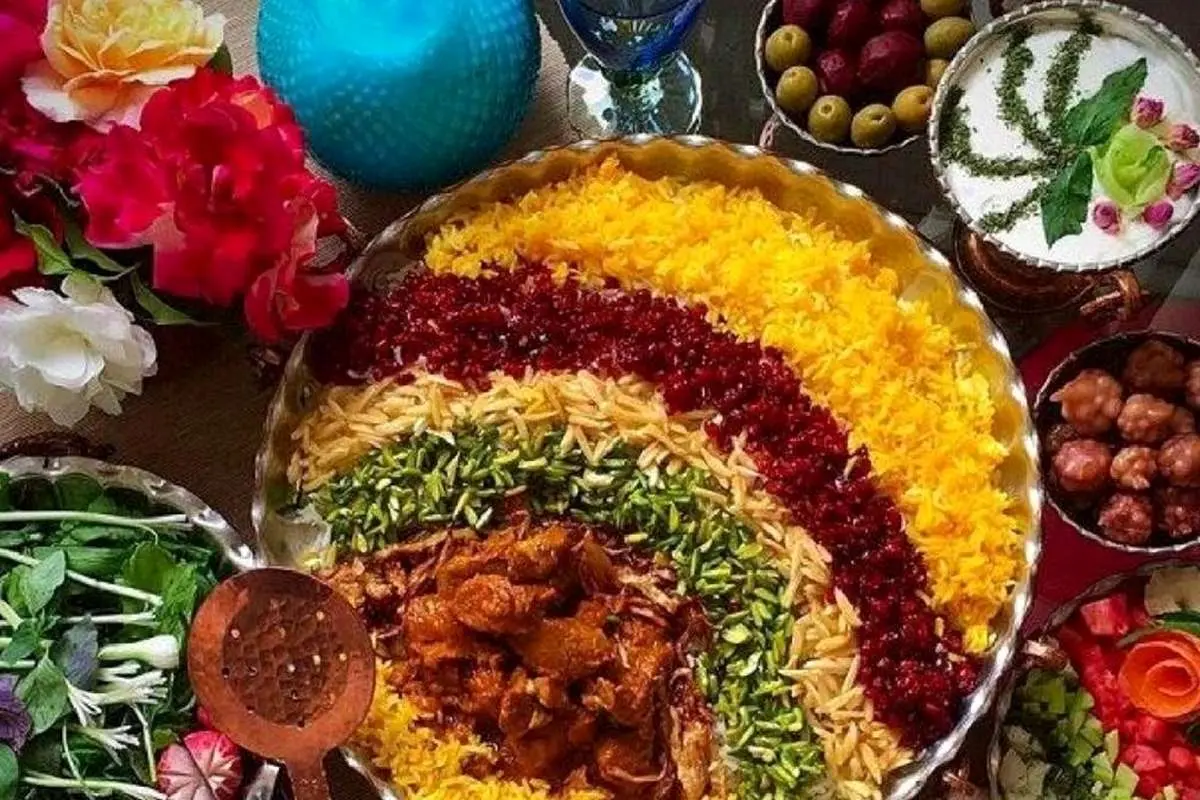 طرز تهیه پلو هفت رنگ