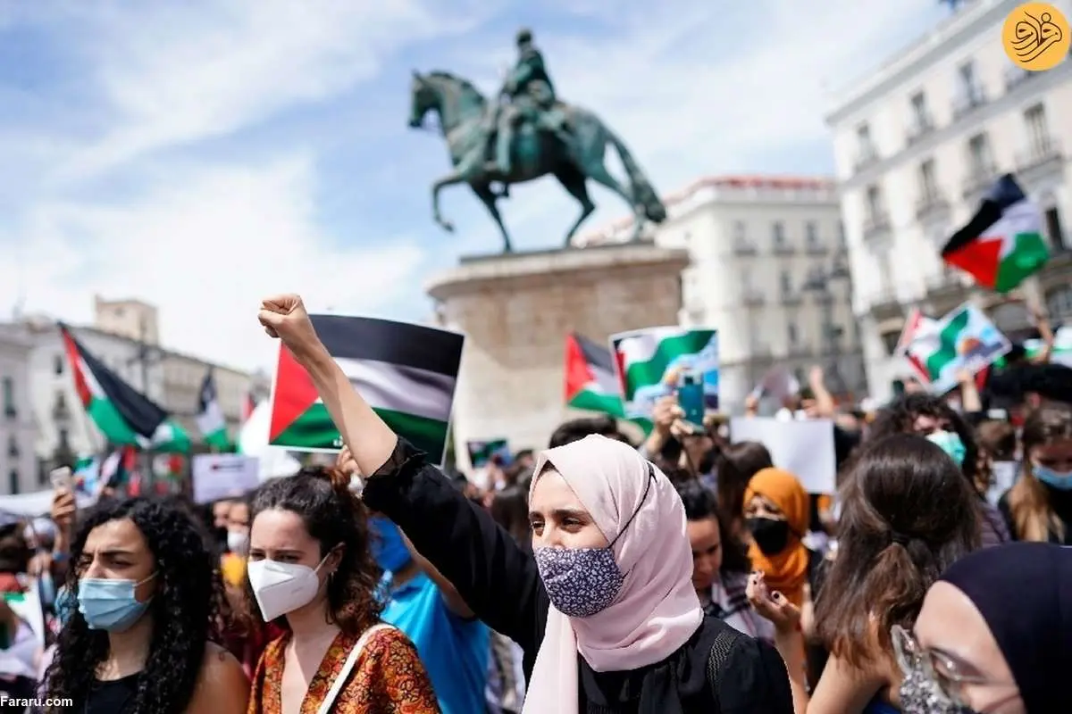 (ویدئو) یک خودرو حامیان دوچرخه‌سوار فلسطین را زیر گرفت