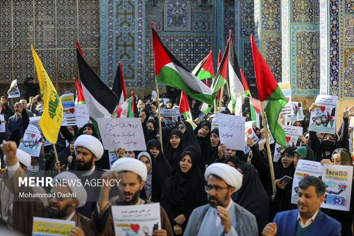 (تصاویر) تجمع مردم اردبیل علیه جمهوری آذربایجان و ترکیه