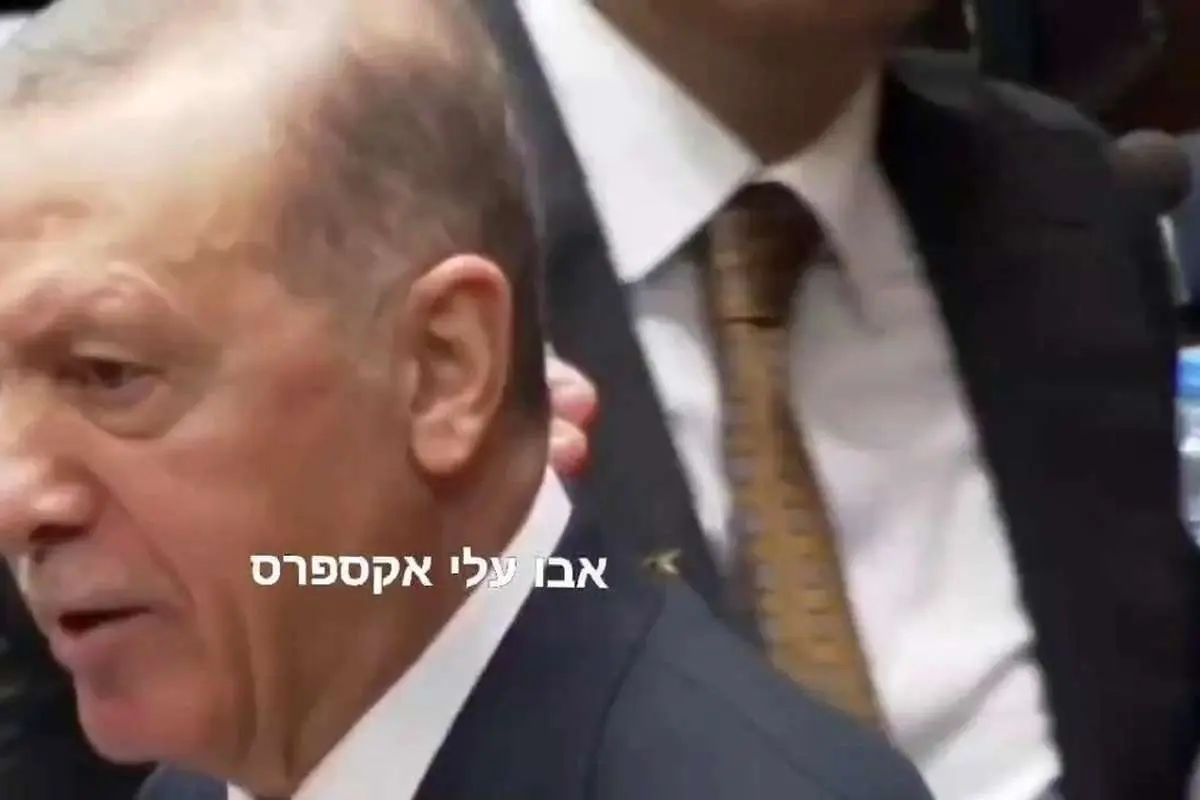 (ویدئو) واکنش یک بادیگارد به نشستن زنبور روی شانه اردوغان