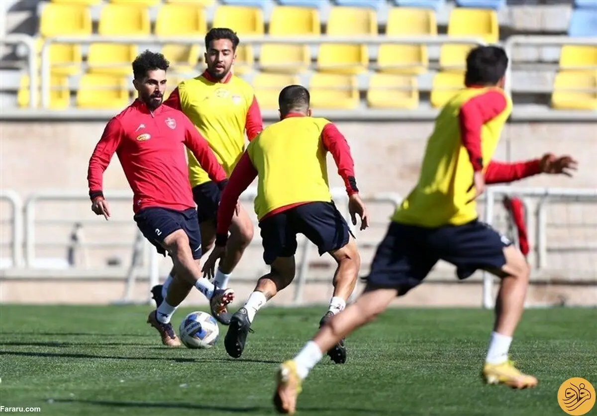 (عکس) حضور مرتضی پورعلی‌گنجی در تمرین پرسپولیس با ظاهری متفاوت