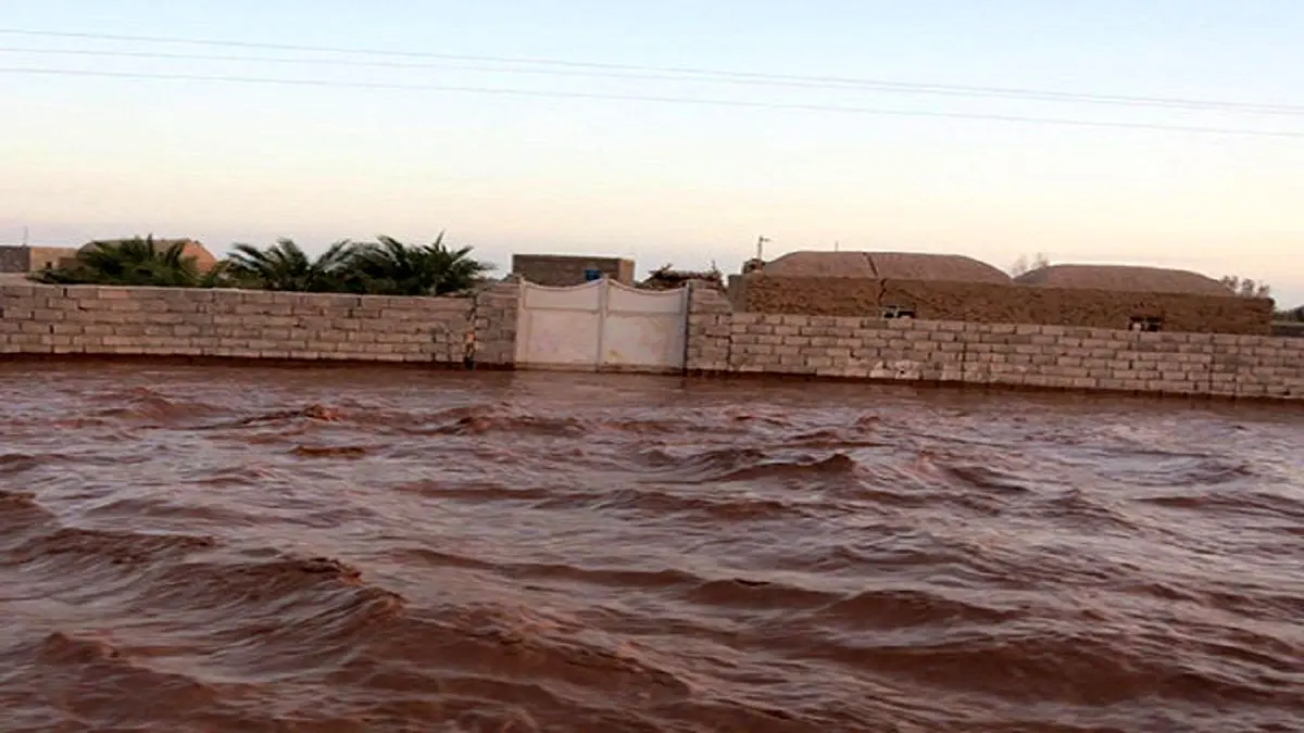 یک روستا در جاسک هرمزگان زیر آب رفت