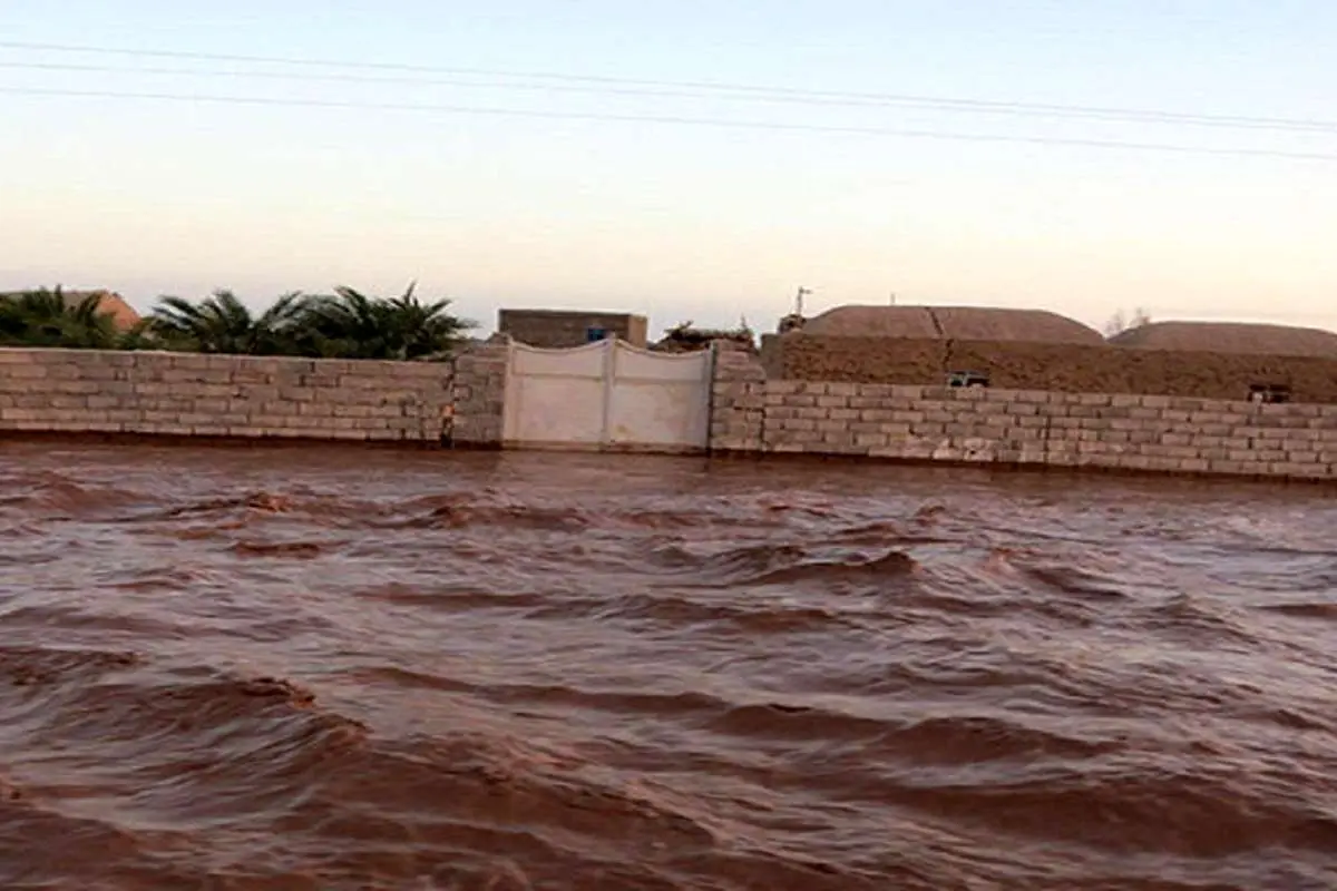 یک روستا در جاسک هرمزگان زیر آب رفت