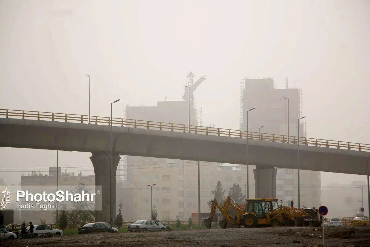 (تصاویر) وضعیت خطرناک هوای مشهد