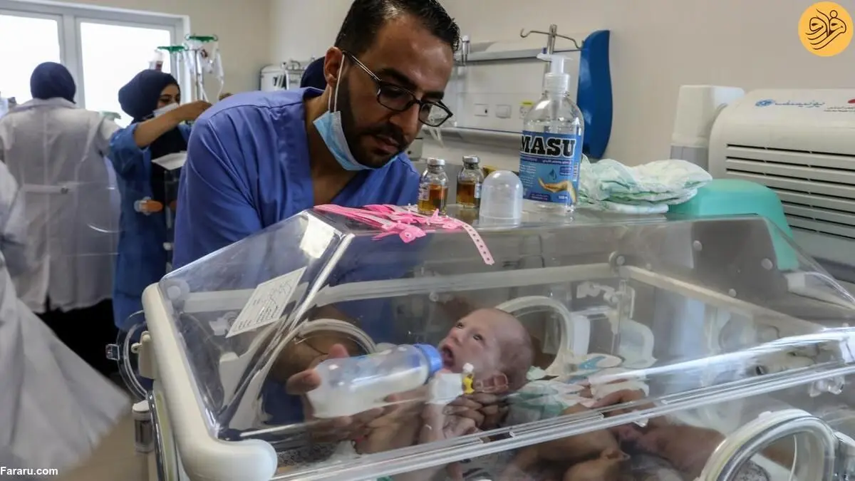 (عکس) ۳۱ نوزاد نارس به جنوب غزه منتقل شدند
